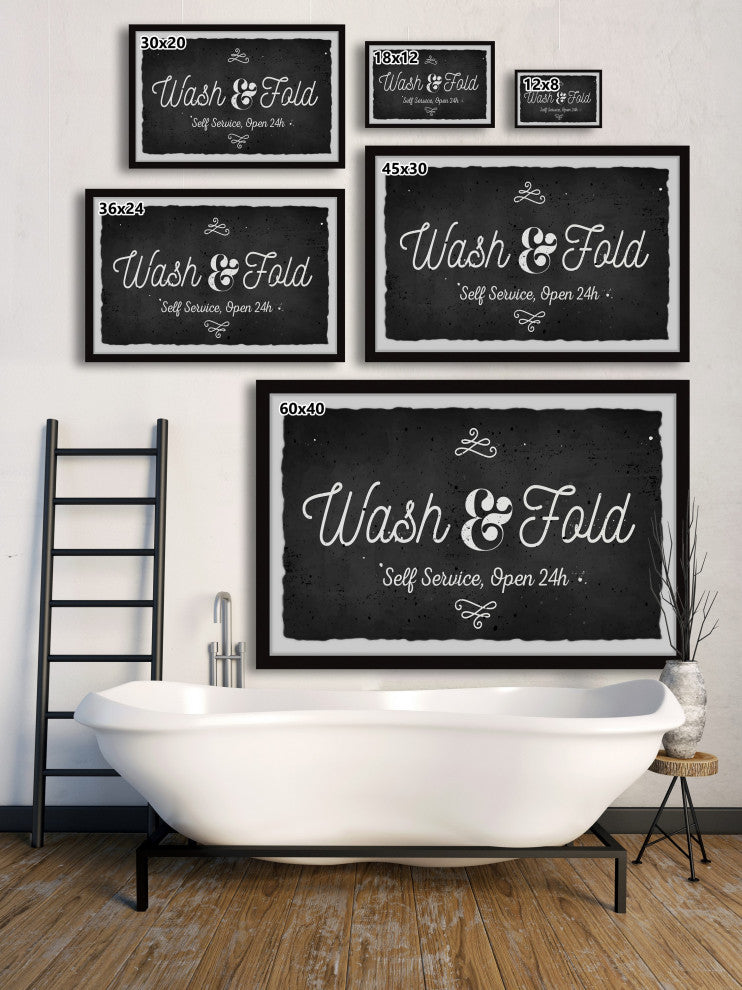"Wash and Fold" Framed Painting Print, 36x24