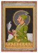 "Mughal Emperor Muhammad Shah Holding a Falcon, 1764" Paper Art, 17"x24"