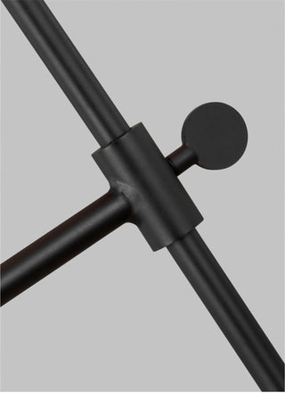 Baker Four Light Small Chandelier, Midnight Black