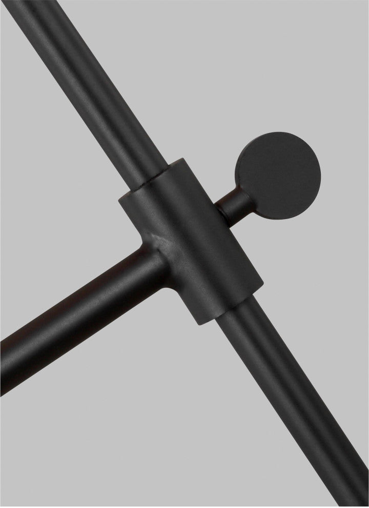 Baker Four Light Small Chandelier, Midnight Black