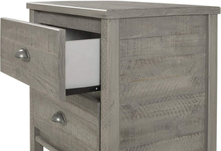 Night Stand / 2 Drawer / Solid Wood / Rustic Bedside Table for Bedroom