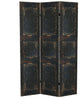 6' Tall Double Sided Black Door Canvas Room Divider