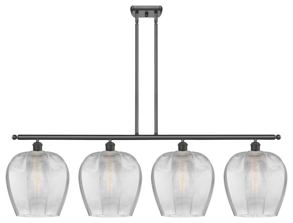 Innovations 516-4I-BK-G462-12 4 Light 50" Island Light, Matte Black