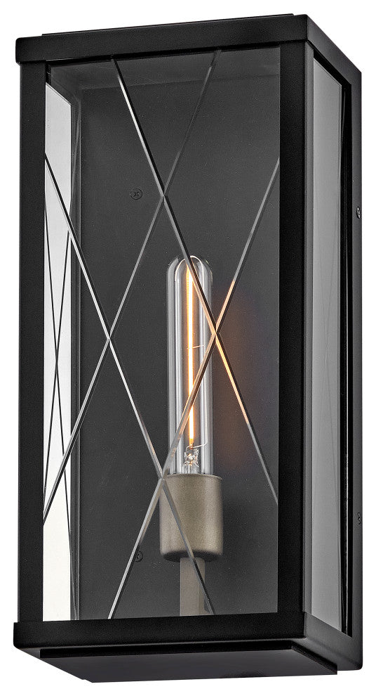 Hinkley Monte Medium Wall Mount Lantern, Black