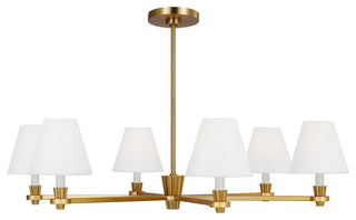 Paisley Large Chandelier, Burnished Brass