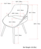 Malden Bentwood Dining Chair with Wood Back in Natural Linen Look Fabric
