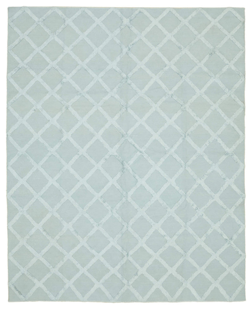 Rug N Carpet - Handmade Modern Design 8' 1'' x 10' 0'' Wool Flatweave Kilim Rug