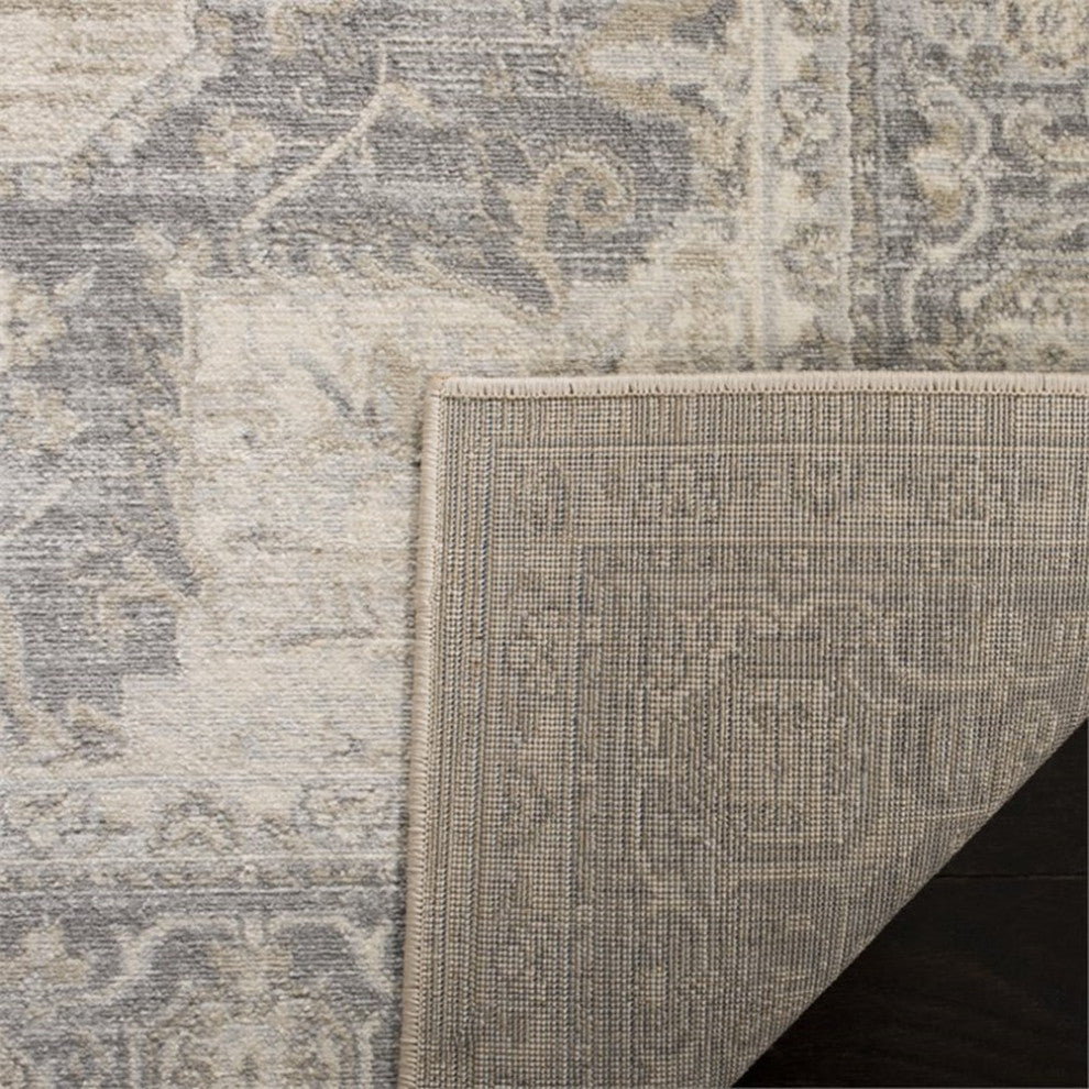 Safavieh Brentwood 6'7" Square Rug in Cream and Gray