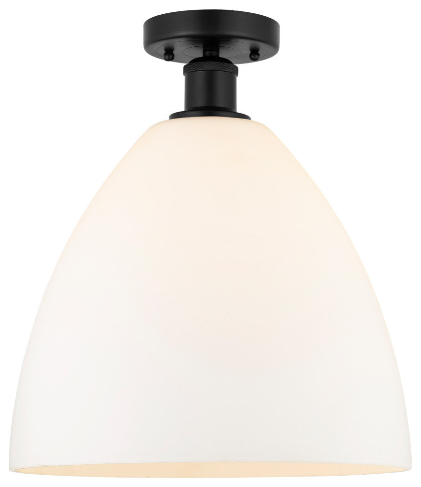 Innovations 616-1F-BK-GBD-121 1 Light Semi-Flush Mount, Matte Black