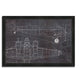 "Plane Blueprint I" By Marco Fabiano, Framed Painting Print, Ready To Hang