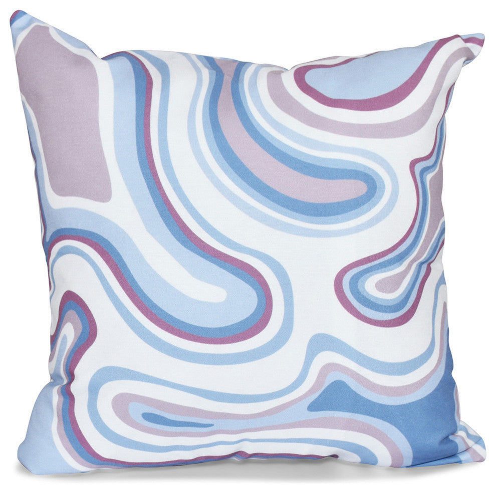 Agate, Geometric Print Pillow, Lavender, 26"x26"