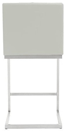 Helsinki Light Grey Steel Counter Stool - Set of 2 - Light Grey