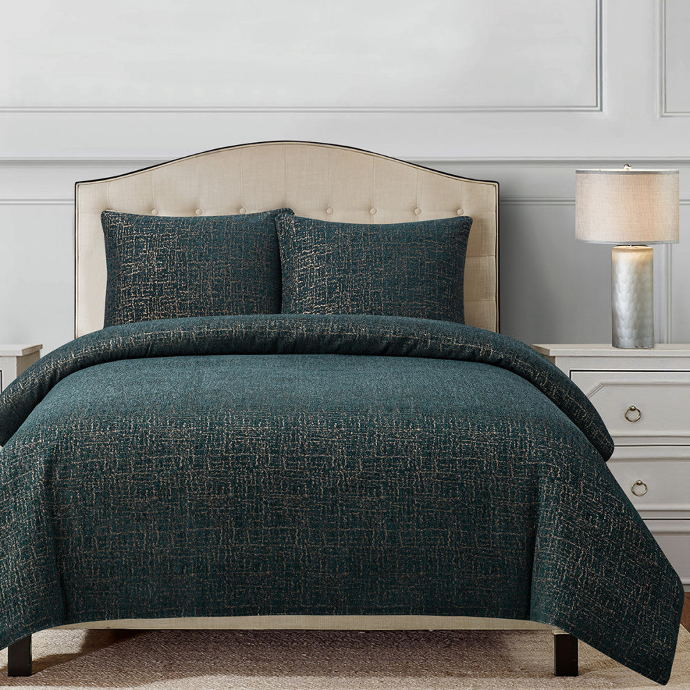 3 Piece Hayworth Comforter Set, Queen