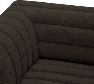 Cascade Upholstered Modular Sofa, Brown, Boucle Fabric, Straight Sofa