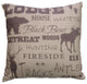 Lodge Text Collage Pillow