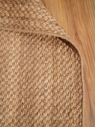 Hand Woven Jute Eco-friendly Area Rug Solid Camel, [Rectangle] 5'x8'