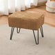 Textured Velvet Ottoman, Tobacco Brown