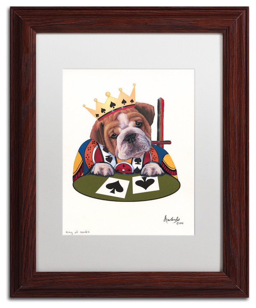 Jenny Newland 'King Of Spades' Matted Framed Art, 14x11