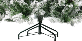 7' Flocked Angel Pine With Pine Cones Artificial Christmas Tree, Unlit