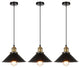 Industrial Retro Iron Pendant Light for Bar, Kitchen, Restaurant, 3 Lamps
