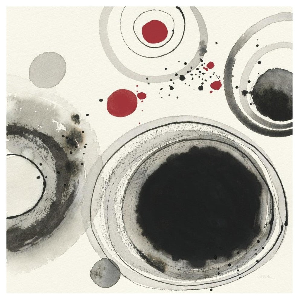 "Planetary IV with Red" Digital Paper Print by Shirley Novak, 20"x20"