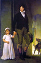 Baron Francois Gerard Jean-Baptiste Isabey and his Daughter Wall Decal