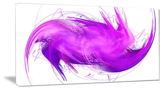 Abstract Purple Fractal Pattern, Oversized Abstract Canvas Art Print, 60x28