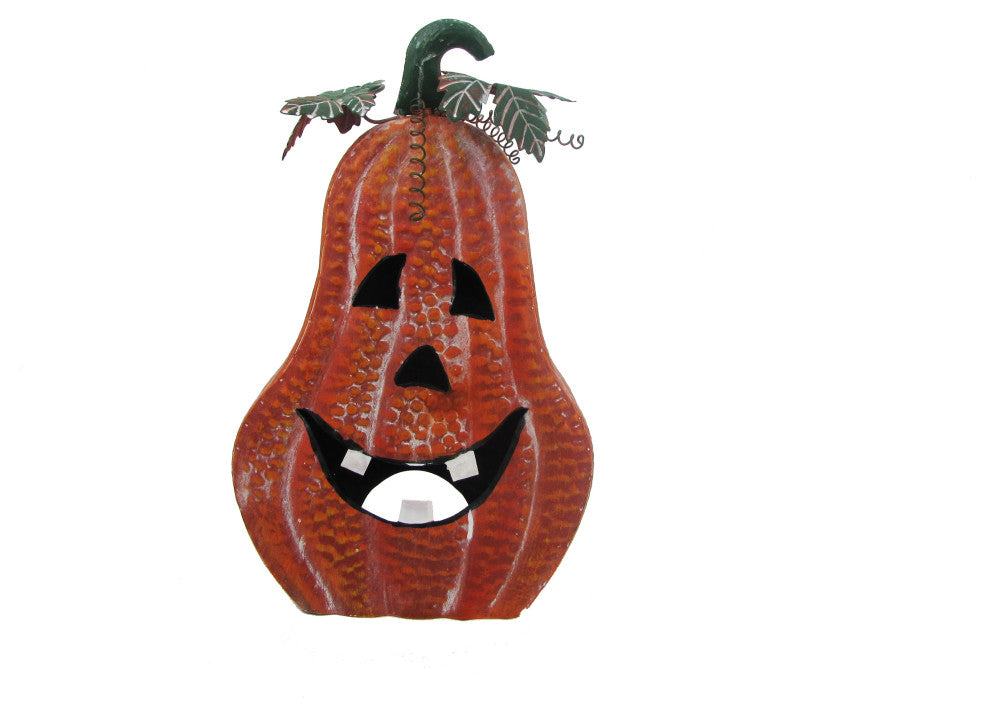 Metal Jack-O-Lantern Decorations, Set of 3