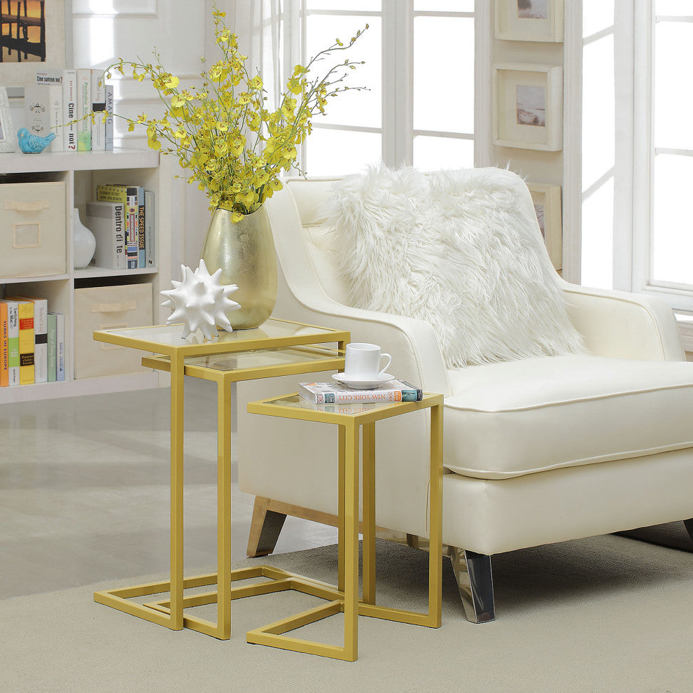 Easton Nesting Table Set, Gold