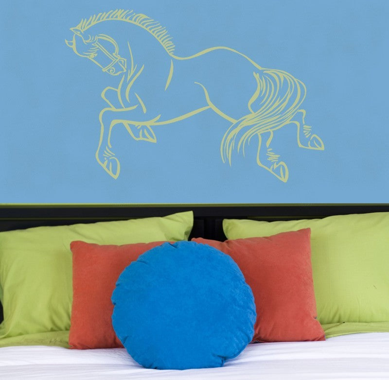 Horse Wall Decal, 46"H x 67" W, Eggplant