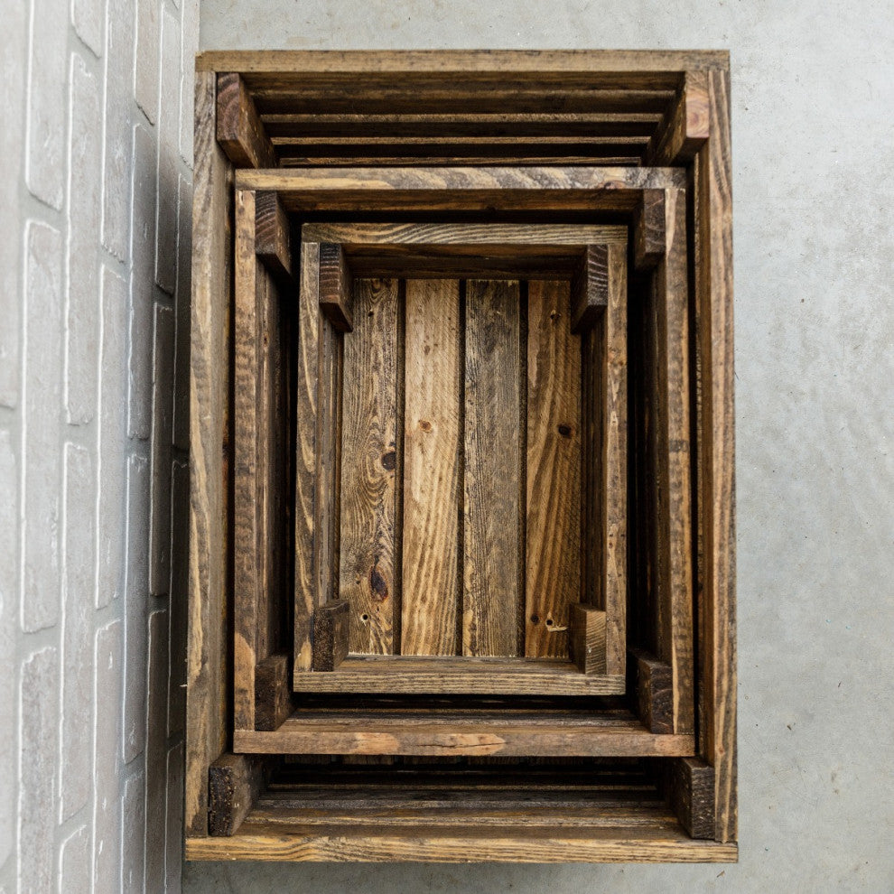 Chicory Large Solid Wood Crate Shelf