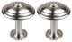 Urbanest Set of 2 Tondo Metal Drapery Medallion Holdback, Brushed Steel