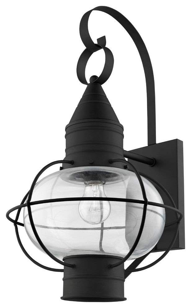 Newburyport 1-Light Wall Lantern, Black