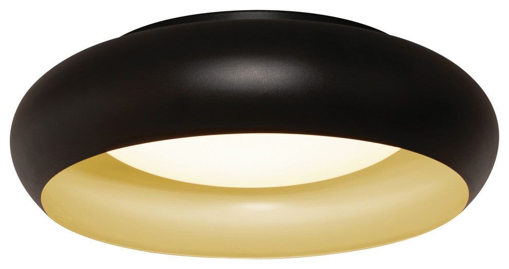 Kayce 12'' LED Flush Mount, Black