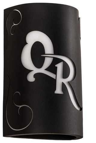 10 Wide Personalized QR Monogram Wall Sconce