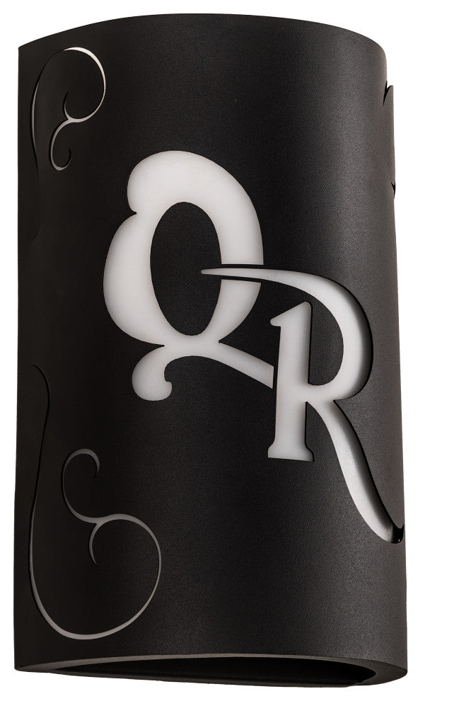 10 Wide Personalized QR Monogram Wall Sconce