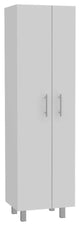 Modern Pantry Cabinet, Doors With Chrome Handles & Multiple Inner Shelves, White