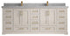 Boston 84" Double Sink Bath Vanity in Fine Grain 2" Pearl Gray
