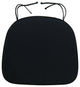LeisureMod Modern Dining Chair Cushion Pads, Black