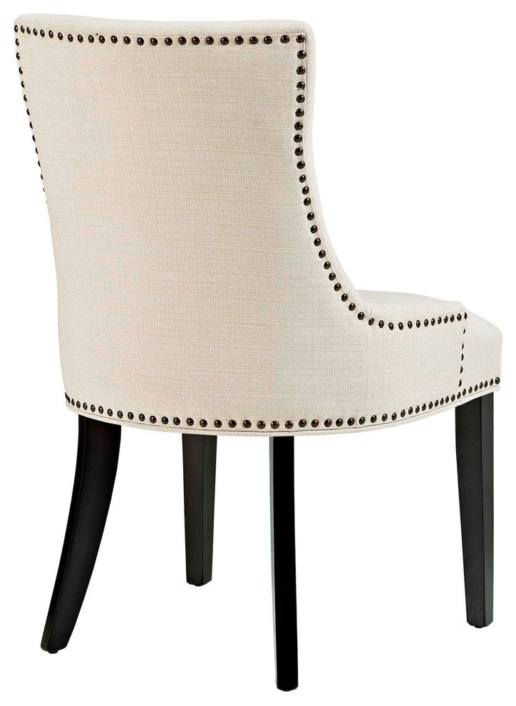 Modern Contemporary Urban Design Kitchen Room Dining Chair, Beige, Fabric Wood