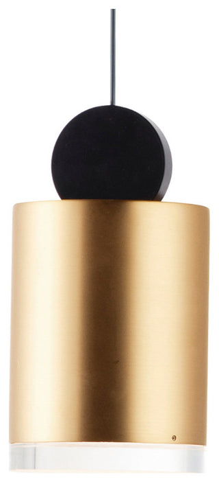 ET2 E20862-75 Nob 4"W LED Mini Pendant - Black / Gold