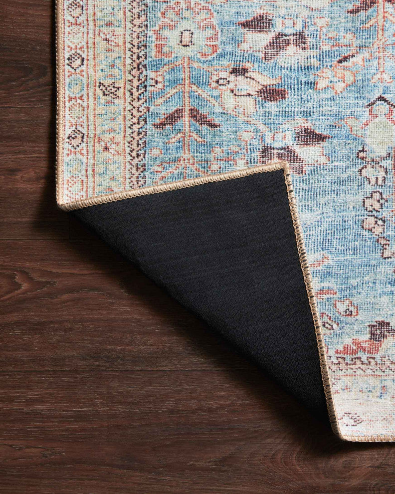 Durable Printed Wynter Area Rug by Loloi, Teal/Multi, 2'-3" X 3'-9"