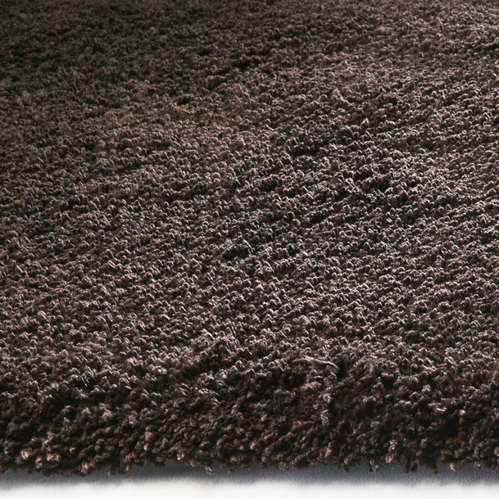 KAS Bliss 1566 Espresso Shag Area Rug, 3'3" x 5'3"