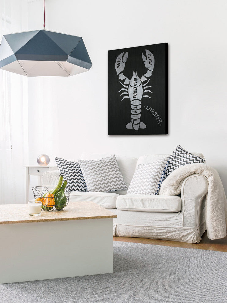 "Lobster Formation" Painting Print on Brushed Aluminum, 12"x18"