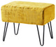 Textured Velvet Ottoman, Sulphur