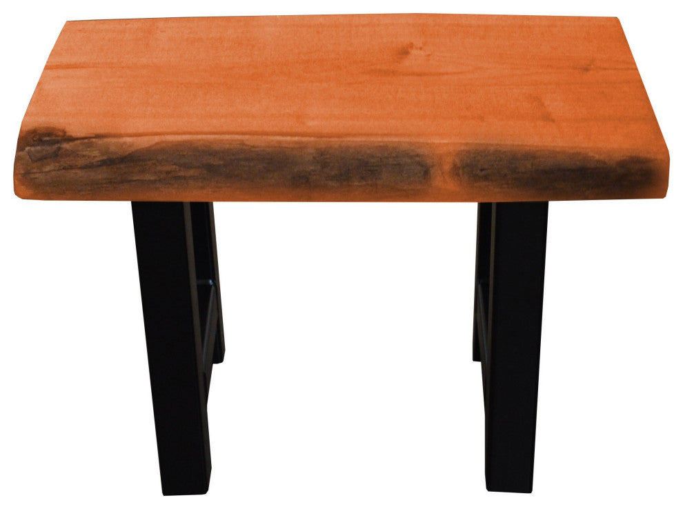 Live Edge Locust Ridgemont Bench, Cedar Stain, 2 Foot