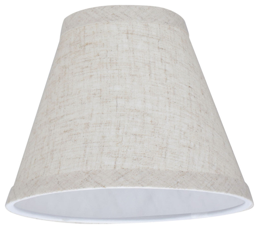 32106-6 Small Hardback Empire Chandelier Clip On Lamp Shade Flaxen 3"x6"x5"