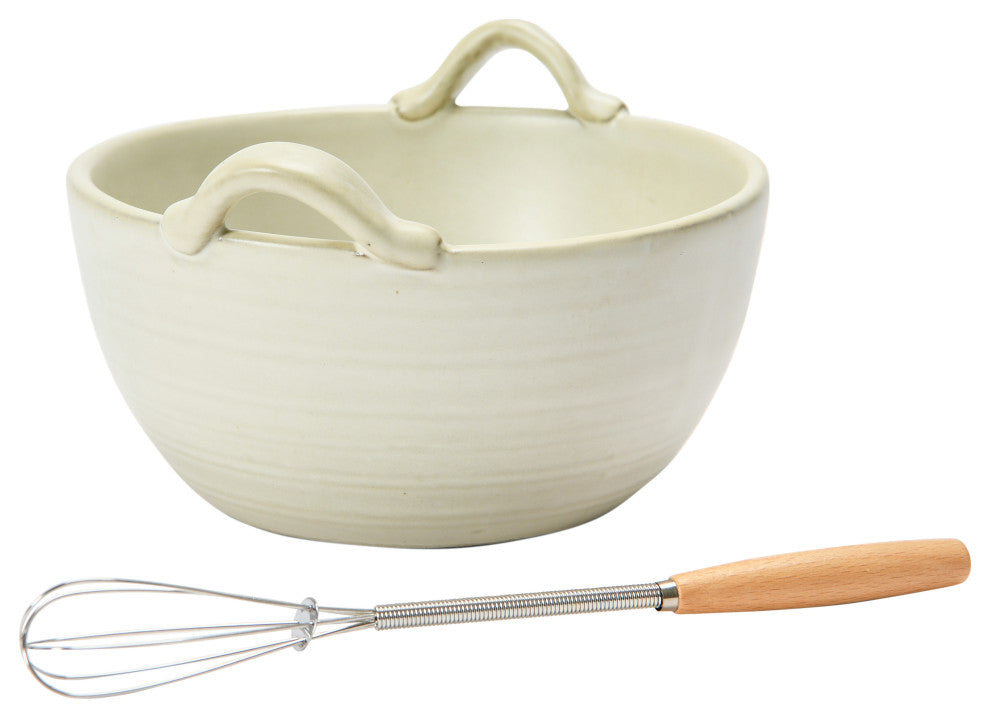 Stoneware Batter Bowl Whisk