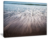 "Ocean Beach Water Motion" Seashore Canvas Wall Art, 20"x12"