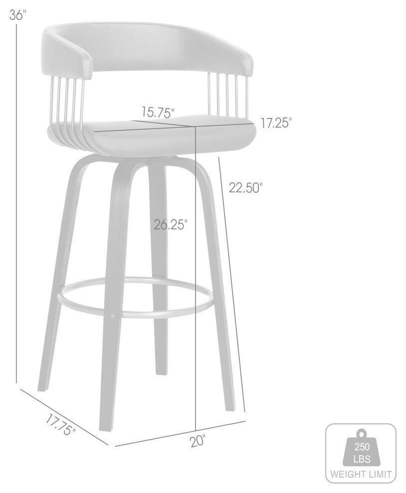 Calista Adjustable Bar Stool, Blue Fabric With Black Metal, Light Gray